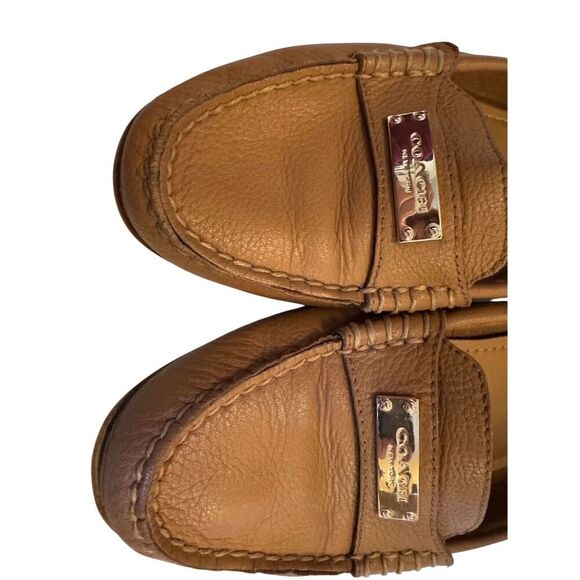Coach Women's Fredrica Loafers Brown Leather Size 7.5B Slip On Flats - Picture 6 of 10